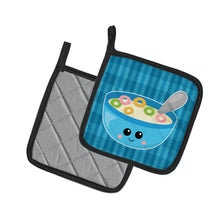 Load image into Gallery viewer, Blue bowl of Cereal Pot Holders - Set of 2 - Heat-Resistant Kitchen Essentials BB6845PTHD