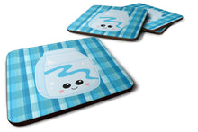 Load image into Gallery viewer, Blue Plaid and Milk Foam Coaster  BB6846FC