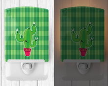 Load image into Gallery viewer, Cactus Plaid Ceramic Night Light BB6848CNL
