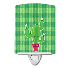 Load image into Gallery viewer, Cactus Plaid Ceramic Night Light BB6848CNL