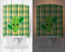 Load image into Gallery viewer, Cactus Plaid Ceramic Night Light BB6852CNL