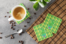 Load image into Gallery viewer, Cactus Striped Plaid Foam Coaster  BB6853FC