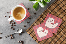 Load image into Gallery viewer, Cat Pink Plad Foam Coaster  BB6854FC
