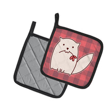Load image into Gallery viewer, Cat Pink Plad Pot Holders - Set of 2 - Heat-Resistant Kitchen Essentials BB6854PTHD