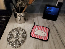 Load image into Gallery viewer, Cat Pink Stripes Pot Holders - Set of 2 - Heat-Resistant Kitchen Essentials BB6855PTHD