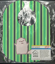 Load image into Gallery viewer, Cat Green Stripes Baby Bib BB6856BIB