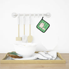 Load image into Gallery viewer, Cat Green Stripes Pot Holders - Set of 2 - Heat-Resistant Kitchen Essentials BB6856PTHD