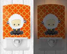 Load image into Gallery viewer, Sheep on Orange Quatrafoil Ceramic Night Light BB6872CNL