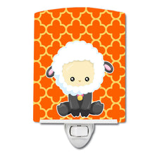 Load image into Gallery viewer, Sheep on Orange Quatrafoil Ceramic Night Light BB6872CNL