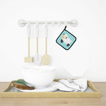Load image into Gallery viewer, Sheep on Blue Stripes Pot Holders - Set of 2 - Heat-Resistant Kitchen Essentials BB6873PTHD