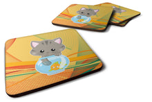 Load image into Gallery viewer, Kitten in the Fish Bowl Foam Coaster  BB6879FC