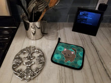 Load image into Gallery viewer, Polkadot Kitten Cat Pot Holders - Set of 2 - Heat-Resistant Kitchen Essentials BB6885PTHD