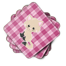 Load image into Gallery viewer, Kitten Cat on Pink Foam Coaster  BB6886FC