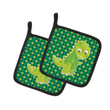 Load image into Gallery viewer, Iguanodon Dinosaur Pot Holders - Set of 2 - Heat-Resistant Kitchen Essentials BB6895PTHD