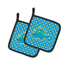 Load image into Gallery viewer, Stegosaurus Dinosaur Pot Holders - Set of 2 - Heat-Resistant Kitchen Essentials BB6897PTHD
