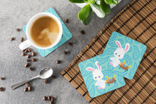 Load image into Gallery viewer, Easter Rabbit Paisley Blue Foam Coaster  BB6898FC