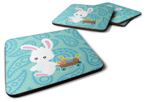 Load image into Gallery viewer, Easter Rabbit Paisley Blue Foam Coaster  BB6898FC