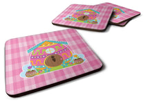 Load image into Gallery viewer, Easter Rabbit's House Coasters - Set of 4 Lightweight Foam, Absorbent Drink Coasters