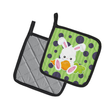 Load image into Gallery viewer, Easter Polkadot Rabbit Pot Holders - Set of 2 - Heat-Resistant Kitchen Essentials BB6903PTHD