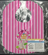Load image into Gallery viewer, Fairy House Pink Stripes Baby Bib BB6907BIB