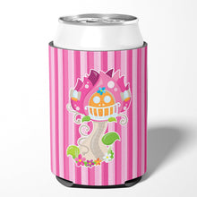 Load image into Gallery viewer, Fairy House Pink Stripes Can or Bottle Hugger BB6907CC