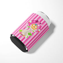Load image into Gallery viewer, Fairy House Pink Stripes Can or Bottle Hugger BB6907CC