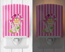 Load image into Gallery viewer, Fairy House Pink Stripes Ceramic Night Light BB6907CNL