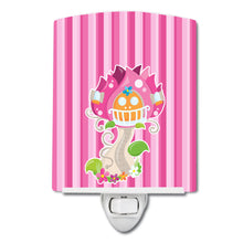 Load image into Gallery viewer, Fairy House Pink Stripes Ceramic Night Light BB6907CNL