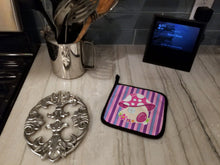 Load image into Gallery viewer, Fairy House Pink and Purple Pot Holders - Set of 2 - Heat-Resistant Kitchen Essentials BB6908PTHD