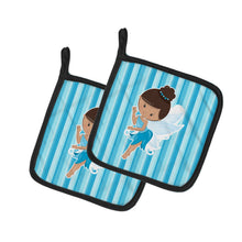 Load image into Gallery viewer, Fairy Blue Stripes Pot Holders - Set of 2 - Heat-Resistant Kitchen Essentials BB6910PTHD