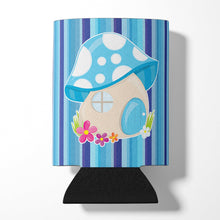 Load image into Gallery viewer, Fairy House Blue Stripes Can or Bottle Hugger BB6911CC