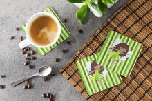 Load image into Gallery viewer, Fairy Green Stripes Foam Coaster  BB6912FC