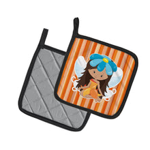 Load image into Gallery viewer, Fairy Orange Stripes Pot Holders - Set of 2 - Heat-Resistant Kitchen Essentials BB6913PTHD