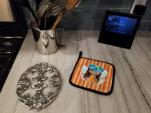 Load image into Gallery viewer, Fairy Orange Stripes Pot Holders - Set of 2 - Heat-Resistant Kitchen Essentials BB6913PTHD