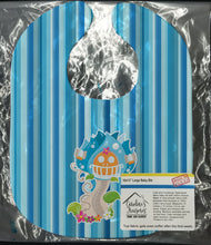 Load image into Gallery viewer, Fairy House Blue Stripes Baby Bib BB6914BIB