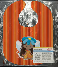 Load image into Gallery viewer, Fairy Orange Stripes Baby Bib BB6915BIB