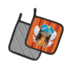 Load image into Gallery viewer, Fairy Orange Stripes Pot Holders - Set of 2 - Heat-Resistant Kitchen Essentials BB6915PTHD