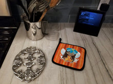 Load image into Gallery viewer, Fairy Orange Stripes Pot Holders - Set of 2 - Heat-Resistant Kitchen Essentials BB6915PTHD