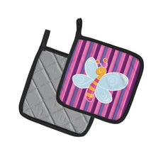 Load image into Gallery viewer, Dragonfly in Pink Stripes Pot Holders - Set of 2 - Heat-Resistant Kitchen Essentials BB6916PTHD