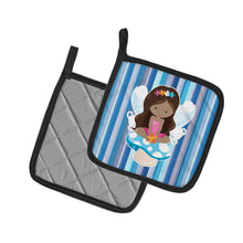 Load image into Gallery viewer, Fairy Blue Stripes Pot Holders - Set of 2 - Heat-Resistant Kitchen Essentials BB6917PTHD