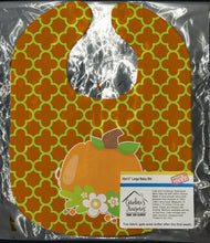 Load image into Gallery viewer, Fall Pumpkin Orange Quatrfoil Baby Bib BB6919BIB