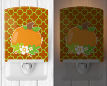 Load image into Gallery viewer, Fall Pumpkin Orange Quatrfoil Ceramic Night Light BB6919CNL