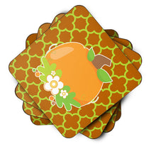 Load image into Gallery viewer, Fall Pumpkin Orange Quatrfoil Foam Coaster  BB6919FC