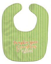 Load image into Gallery viewer, Fall Pumpkin Spice Green Stripe Baby Bib BB6922BIB