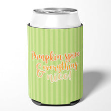 Load image into Gallery viewer, Fall Pumpkin Spice Green Stripe Can or Bottle Hugger BB6922CC