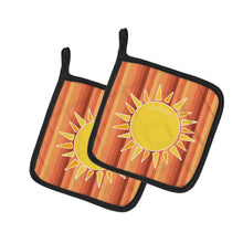 Load image into Gallery viewer, Sun with Stripes Pot Holders - Set of 2 - Heat-Resistant Kitchen Essentials BB6924PTHD