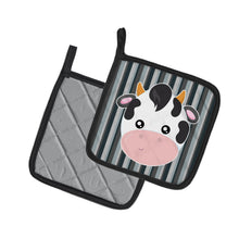 Load image into Gallery viewer, Cow Face Pot Holders - Set of 2 - Heat-Resistant Kitchen Essentials BB6926PTHD