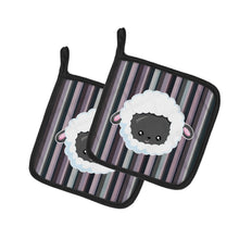 Load image into Gallery viewer, Black Sheep Lamb Face Pot Holders - Set of 2 - Heat-Resistant Kitchen Essentials BB6931PTHD