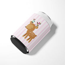 Load image into Gallery viewer, Deer in Pink Stripes Can or Bottle Hugger BB6934CC
