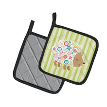 Load image into Gallery viewer, Flowered Hedgehog Pot Holders - Set of 2 - Heat-Resistant Kitchen Essentials BB6935PTHD